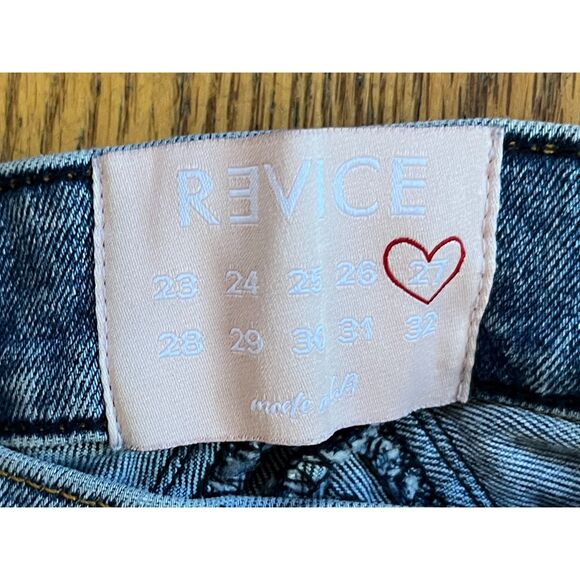 REVICE Blue High Rise Straight Leg Denim Jeans Pants Women's Size 27 - Picture 3 of 8
